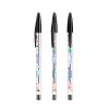 Bolígrafo BIC cristal personalizado negro ejemplo de marcaje