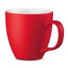 Taza roja de porcelana hidroglaseada