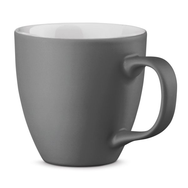Taza de porcelana hidroglaseada de 450 ml gris