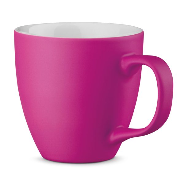 Taza rosa oscuro acabado mate