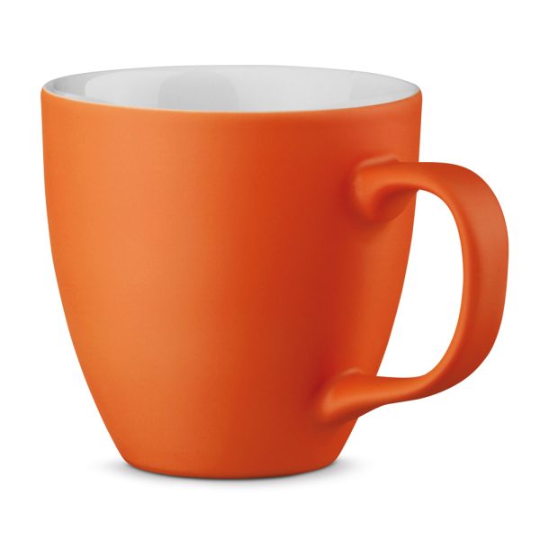Taza de porcelana naranja