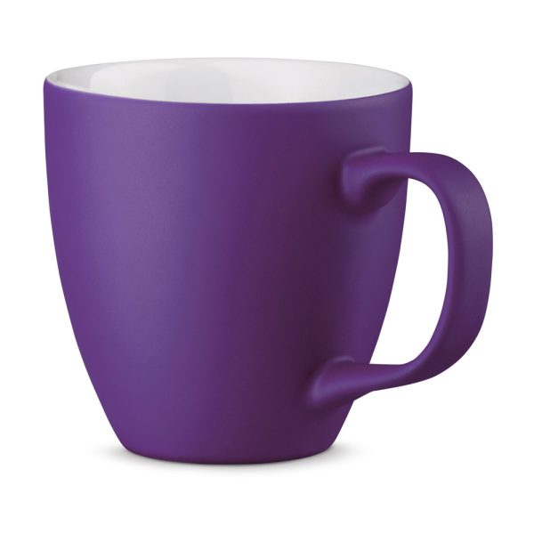 Taza de porcelana morada de 450 ml