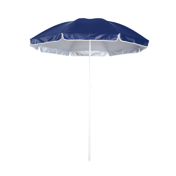 Sombrilla azul marino con protección UV