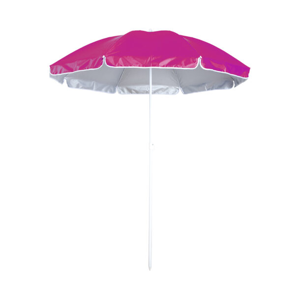 Sombrilla fucsia para playa