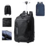 Mochila trolley con 2 ruedas en poliéster 300D