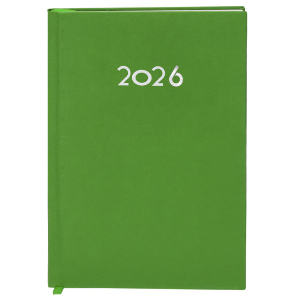 Agenda día vista verde 2026 tamaño A5