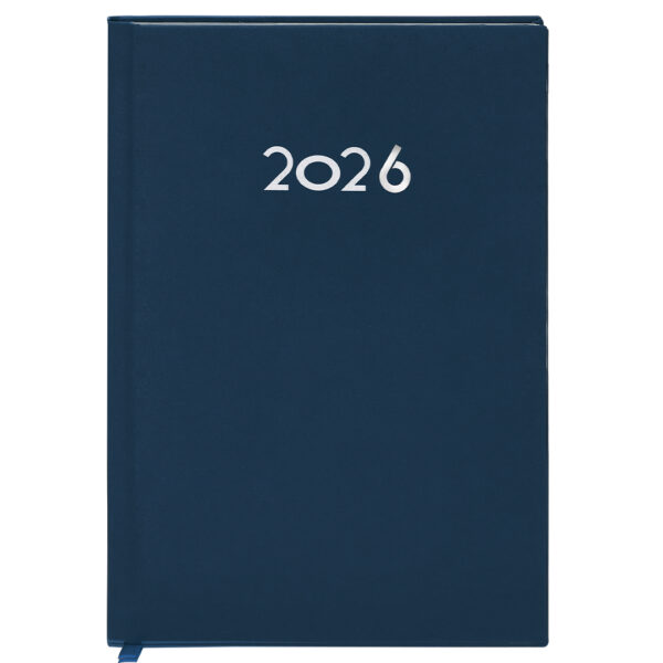 Agenda A5 día vista 2026 azul marino