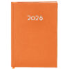 Agenda día vista 2026 naranja personalizada A5 en PU