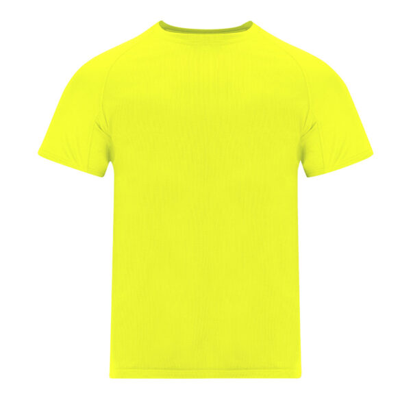 Llamativa camiseta técnica transpirable amarilla fluor