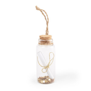 Bote deseo personalizado con pergamino