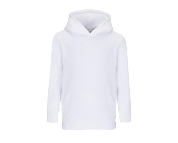 Sudadera infantil blanca con capucha