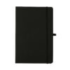 Libreta negra con notas adhesivas en cartón reciclado