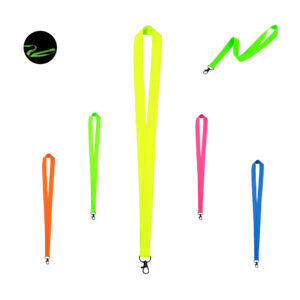 Lanyard de poliéster fluorescente personalizado