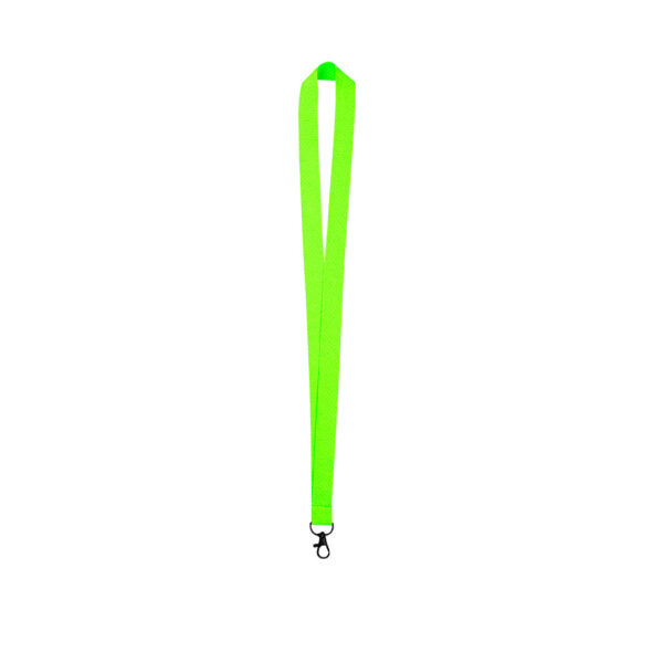 Lanyard de poliéster verde fluorescente