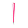 Lanyard de poliéster rosa fluorescente personalizado