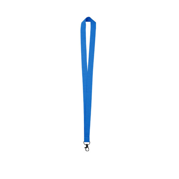Lanyard de poliéster azul fluorescente personalizado