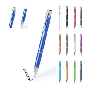 Bolígrafo metálico tinta azul personalizado
