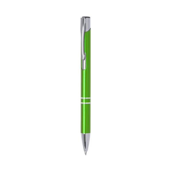 Bolígrafo metálico verde claro tinta azul personalizado