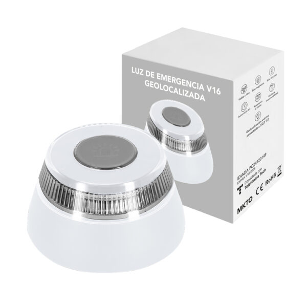 Luz de emergencia homologada V16 blanca