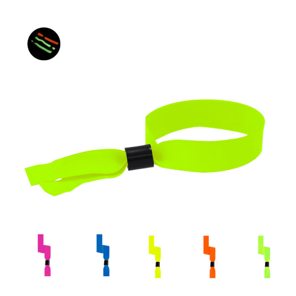 Pulsera fluorescente de poliéster personalizada
