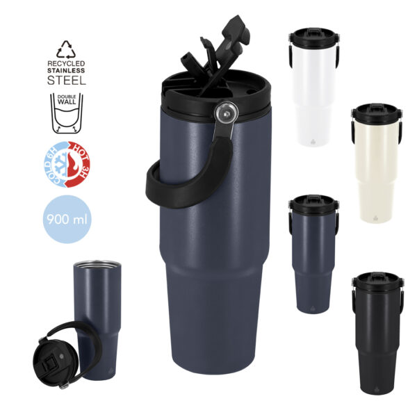 Vaso térmico de acero inoxidable reciclado 900ml