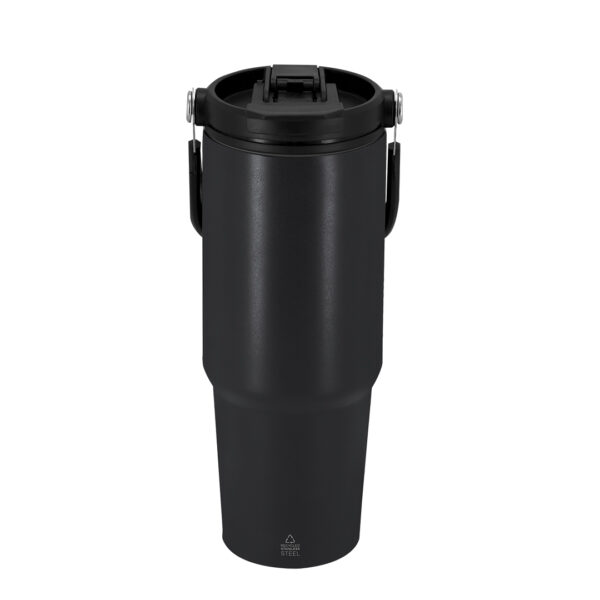 Vaso térmico de acero inoxidable reciclado negro