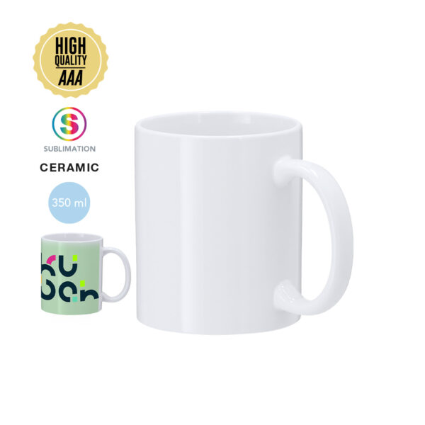 Taza de cerámica 350 ml sublimable de calidad AAA
