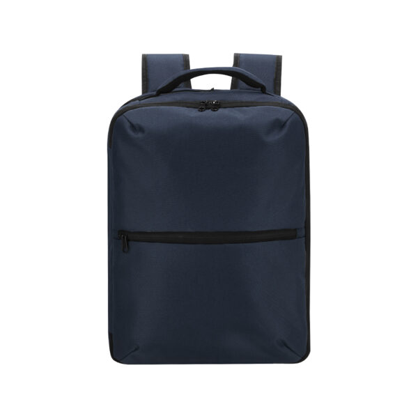Mochila al vacío azul en poliéster personalizada