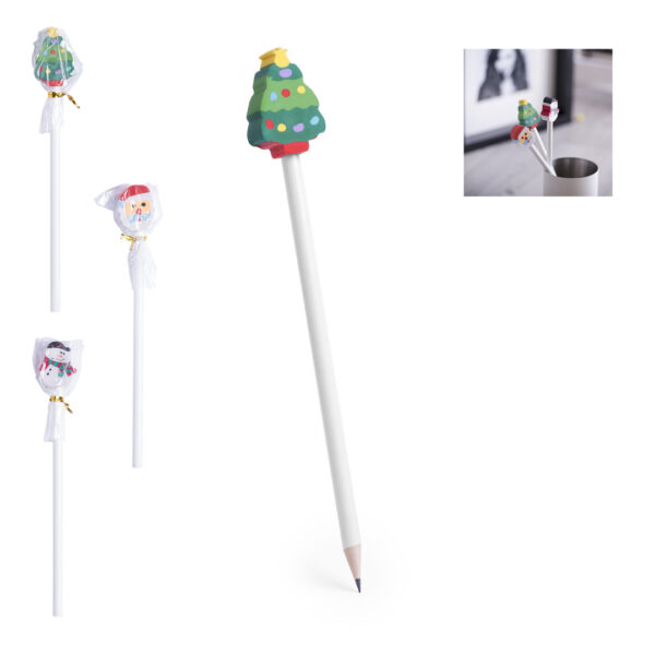 Lápiz de madera navideño personalizado